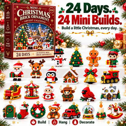 🎄⏳24-Day Christmas Building Block Advent Calendar For Kids & Families👨‍👩‍👧‍👦