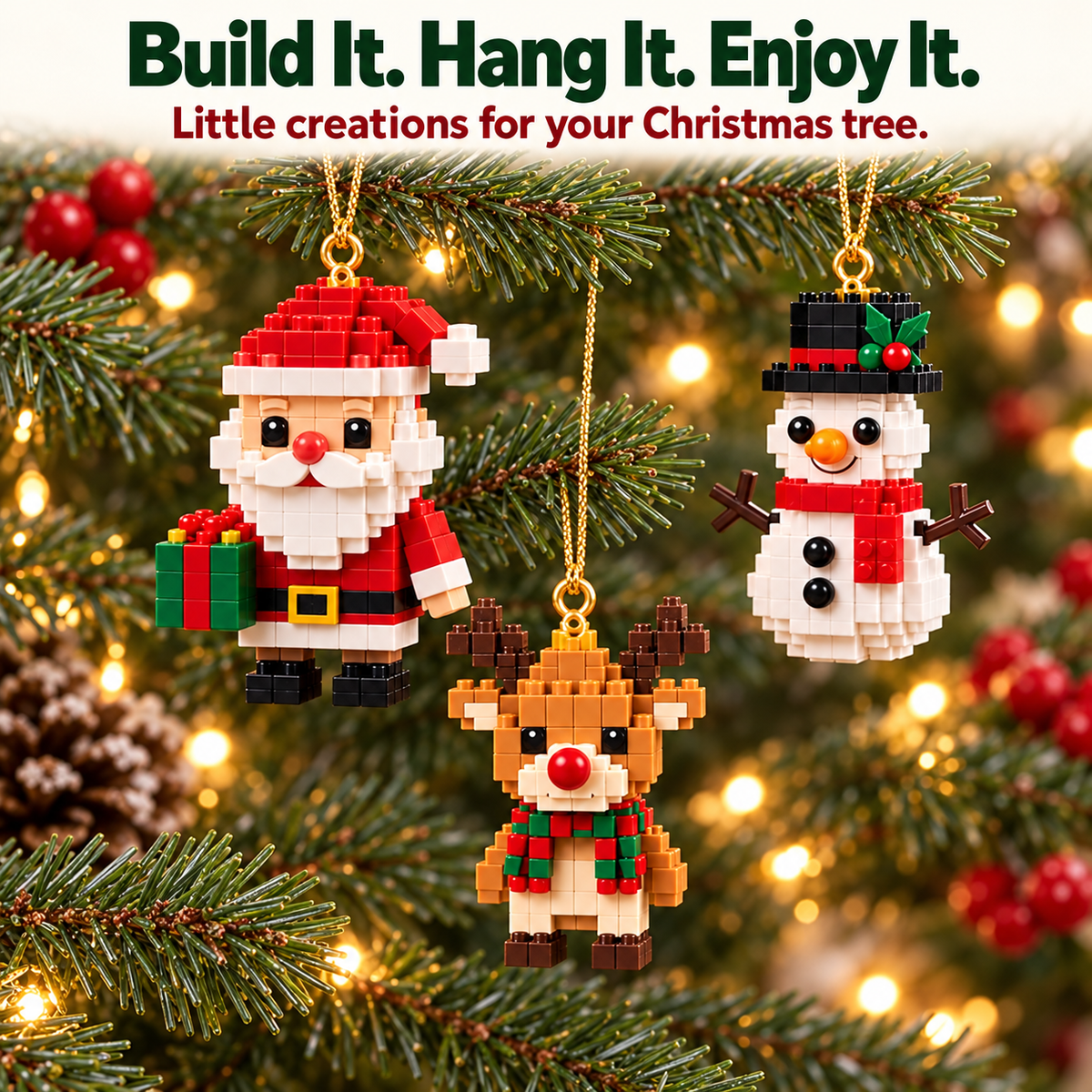 🎄⏳24-Day Christmas Building Block Advent Calendar For Kids & Families👨‍👩‍👧‍👦
