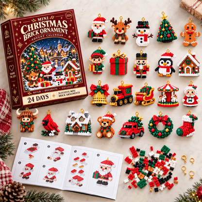 🎄⏳24-Day Christmas Building Block Advent Calendar For Kids & Families👨‍👩‍👧‍👦