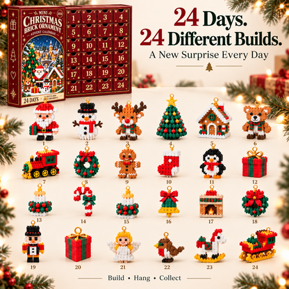 🎄⏳24-Day Christmas Building Block Advent Calendar For Kids & Families👨‍👩‍👧‍👦